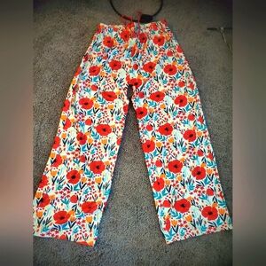 Floral Pajamas - Red and White